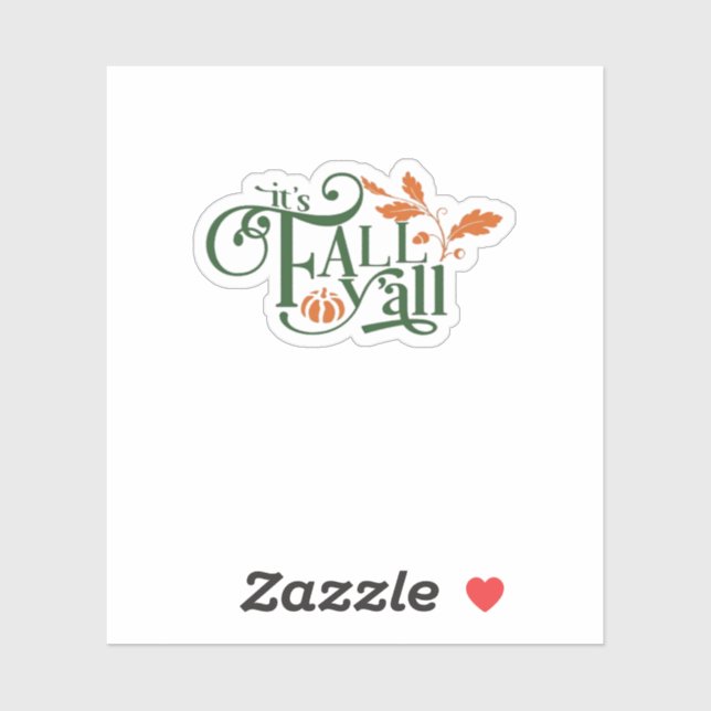 Sticker C’est la Décontractée créative de Fall Y’all (Feuille)