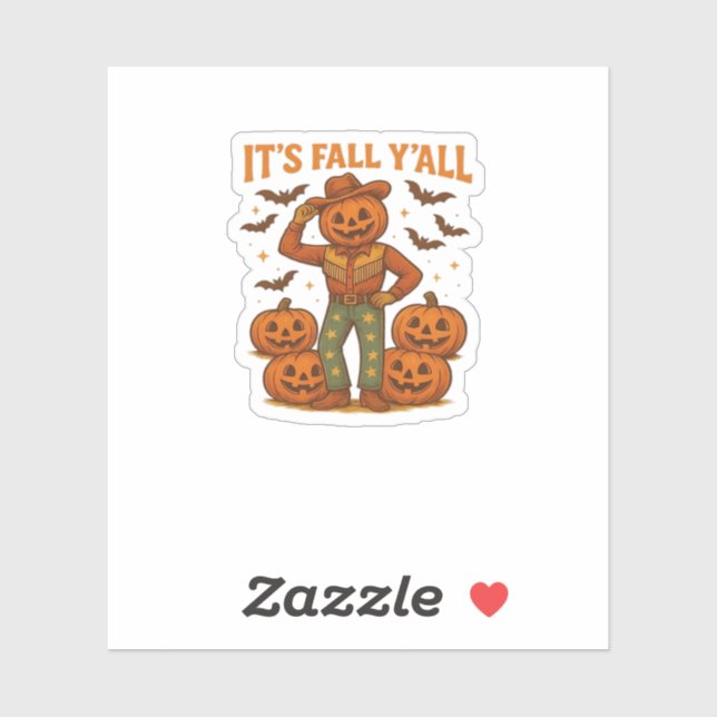 Sticker C’est le Citrouille de Fall Y’all (Feuille)