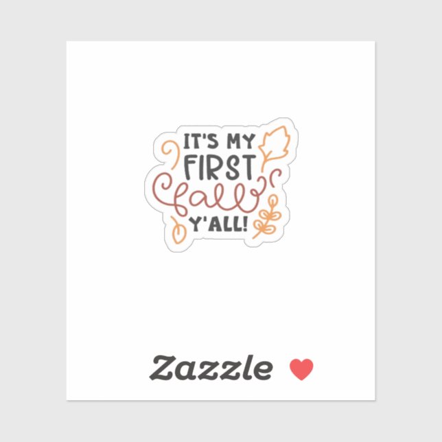 Sticker C’est mon premier automne, tout le monde (Feuille)