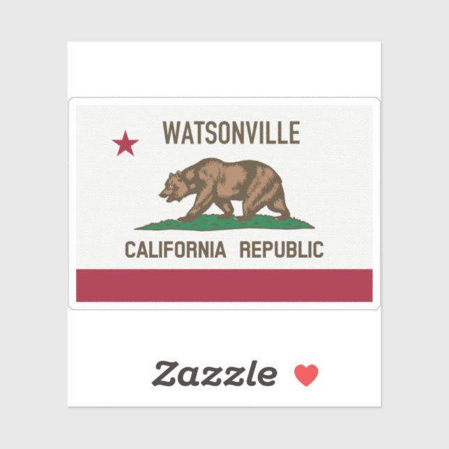 Sticker CA de Watsonville (Feuille)