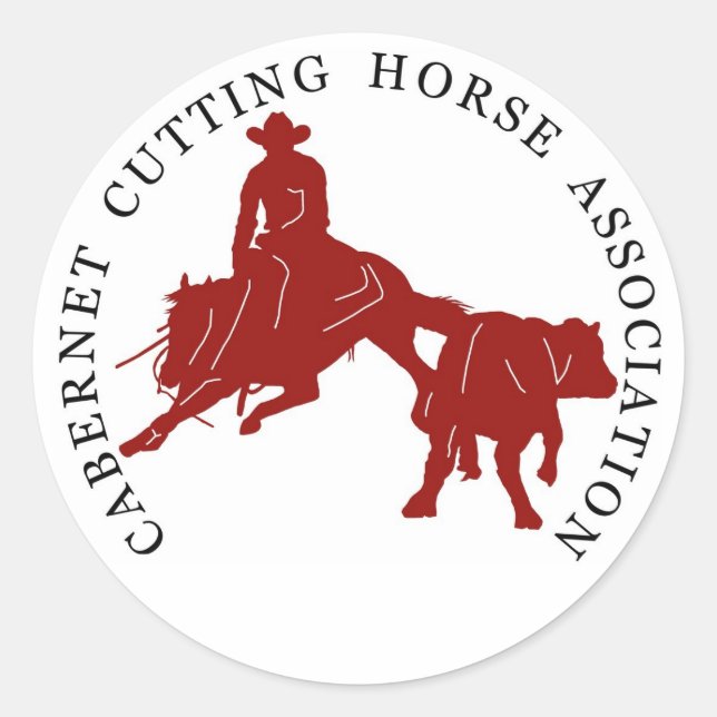 Sticker Cabernet CHA Blanc Rond Bordeaux (Devant)