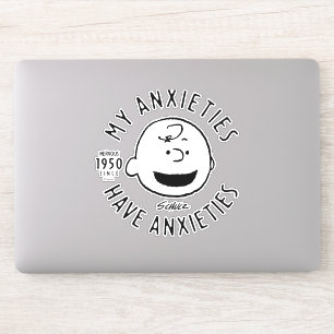 Sticker cacahuètes   Charlie Brown Nervous depuis 1950