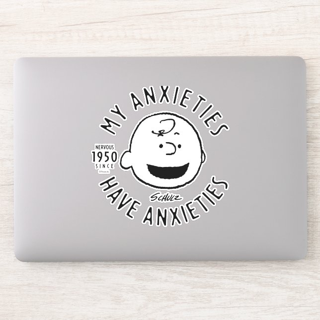 Sticker cacahuètes | Charlie Brown Nervous depuis 1950 (Ordinateur)