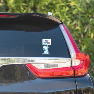 Sticker cacahuètes   Snoopy - Go Vote Sign