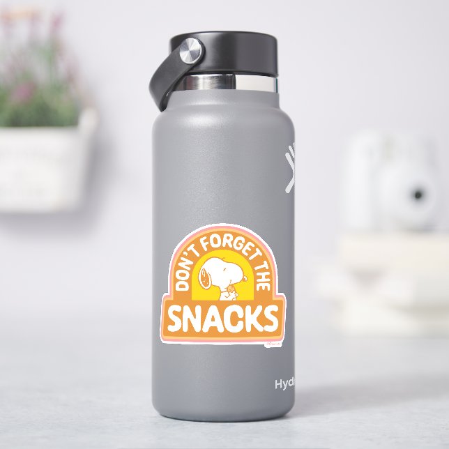 Sticker cacahuètes | Snoopy N'oubliez pas les snacks (HydroFlask)