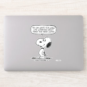 Sticker cacahuètes Snoopy Vous ne pouvez pas regarder to