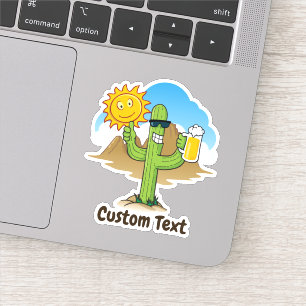 Sticker Cactus avec bière