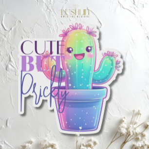 Sticker Cactus Mignon mais Épineux – Création Drôle de Suc