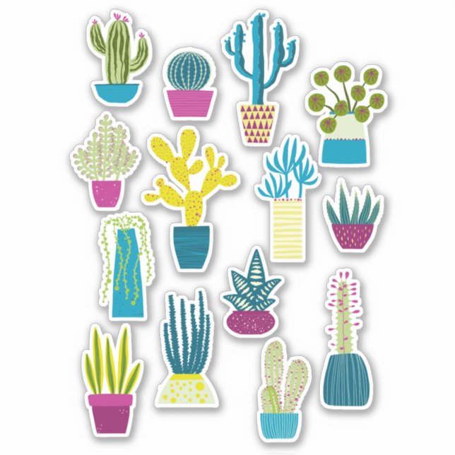 Sticker Cactus simple (Devant)