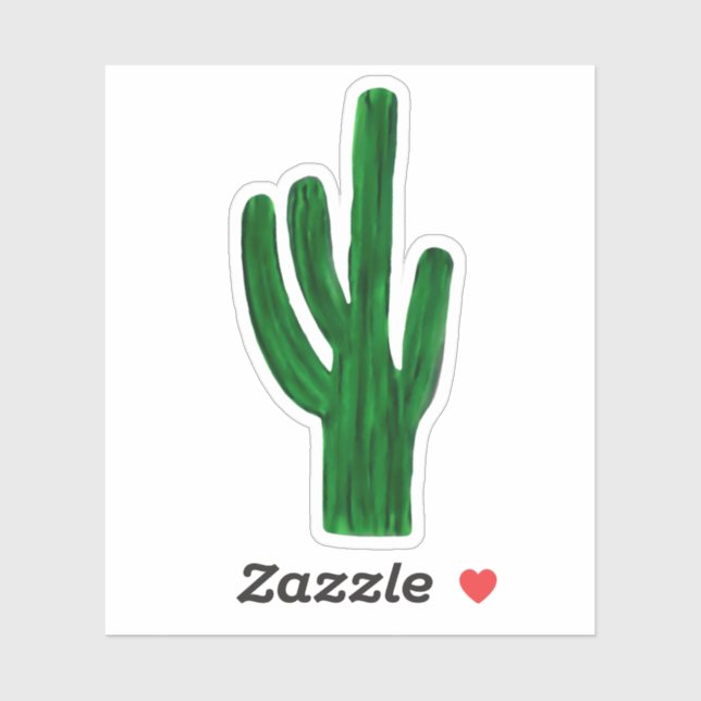 Sticker Cactus vert (Feuille)