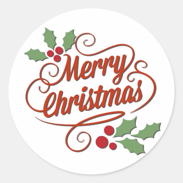 Sticker cadeau customisé de Noël (Devant)