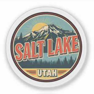 Sticker Cadeau de ski vintage Salt Lake City nature Utah