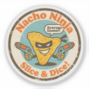 Sticker Cadeau drôle de tranche de nacho de jeu