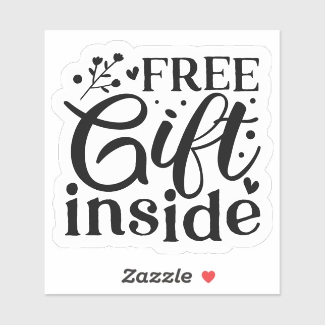 Sticker Cadeau gratuit à l'intérieur (Feuille)