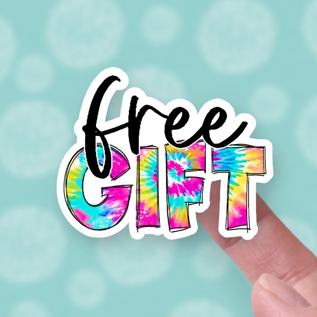 Sticker Cadeau gratuit Bright Tie Dye Petite entreprise Ma (Créateur téléchargé)