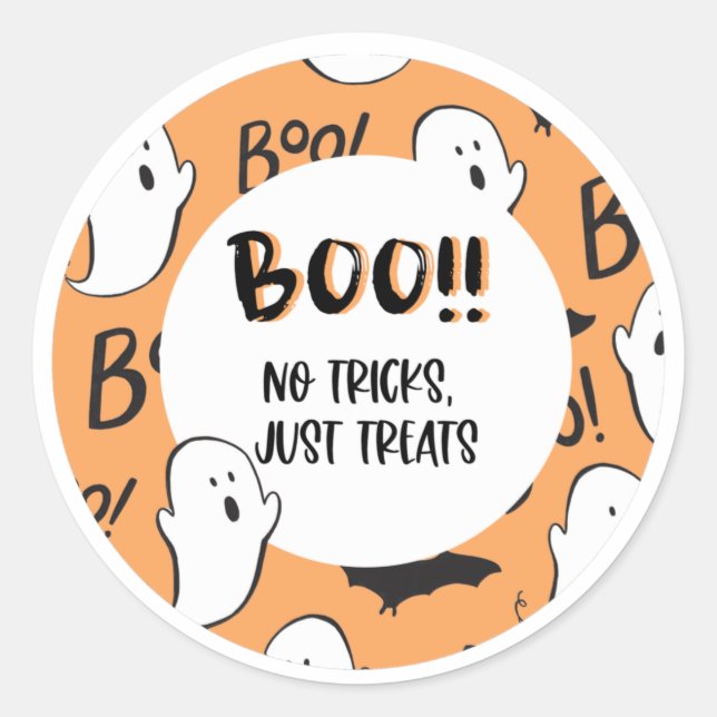 Sticker cadeau Halloween Treat (Devant)