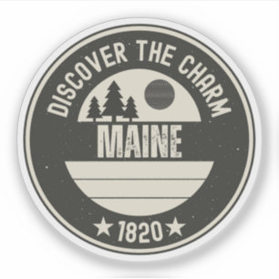 Sticker Cadeau J'aime Maine - Souvenir Mignon de l'État ME