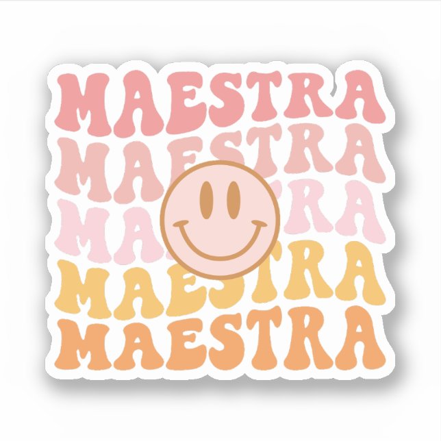 Sticker Cadeau Maestra, Appréciation de l'enseignant espag (Devant)