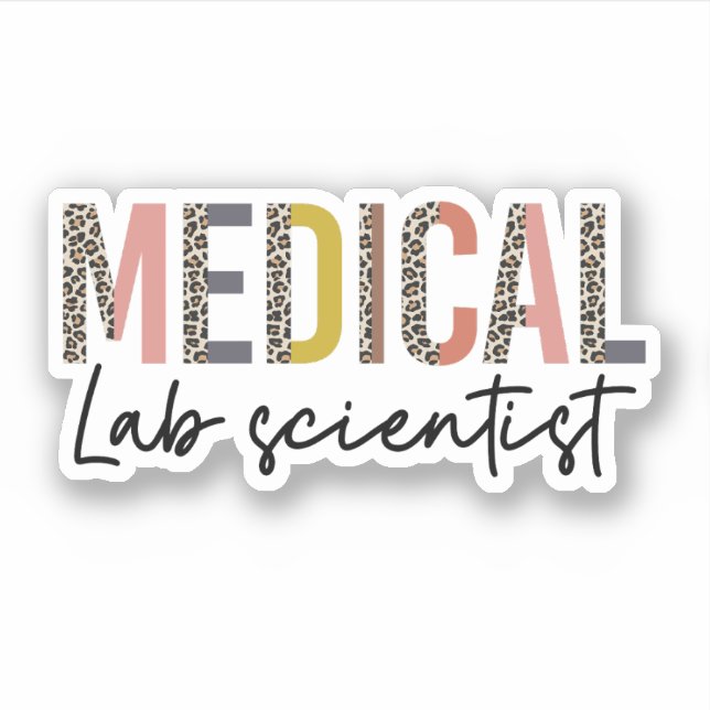 Sticker Cadeau MLS, scientifique de laboratoire Médicale (Devant)
