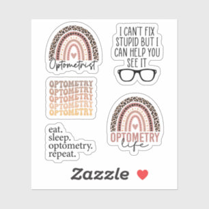 Sticker Cadeau Optométriste Optométrie, Pack Optométriste