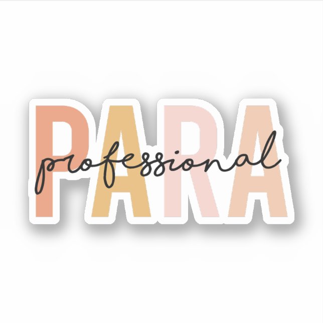 Sticker Cadeau Paraprofessionnel, Cadeau Para enseignant (Devant)