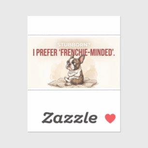 Sticker Cadeau pour maman de chien drôle à l'esprit têtu d