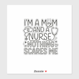 Sticker Cadeau pour maman infirmière minimaliste et infirm