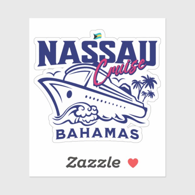 Sticker Cadeau souvenir Bahamas : Nassau Bahamas Cruise (Feuille)