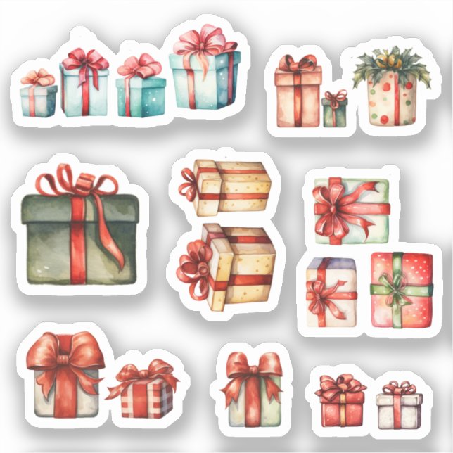 Sticker Cadeaux de Noël (Recto)