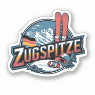 Sticker Cadeaux vintage Zugspitze bavarois nature extérieu