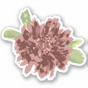 Sticker Cadre de marguerites rouges.