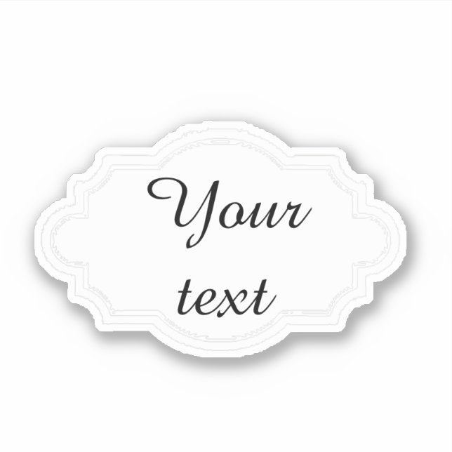 Sticker Cadre élégant personnalisé (Devant)