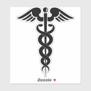 Sticker caduceus medical