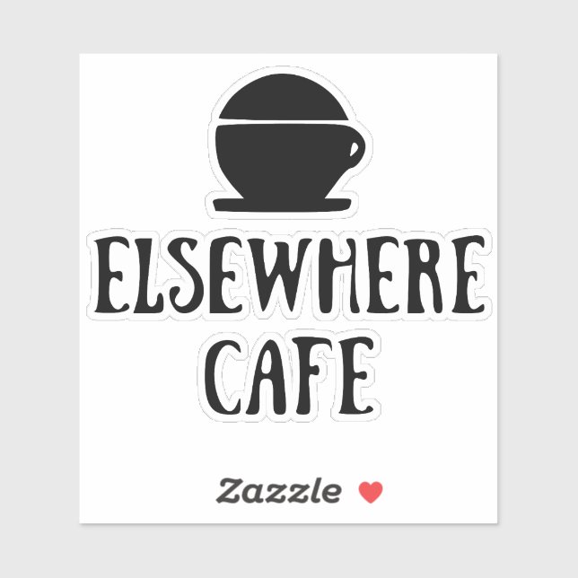 Sticker Café Elsewhere V1 Mode Clair (Feuille)