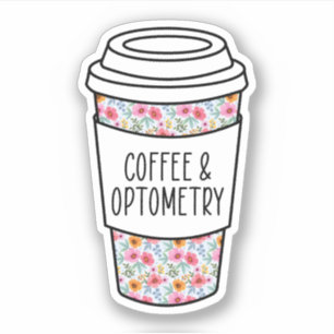 Sticker Café Et Optométrie, Cadeau Optométriste, Optométri
