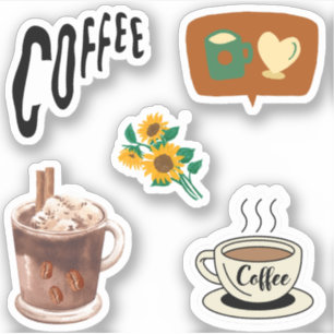Sticker Café tendance pour les amateurs rétro l Boissons C