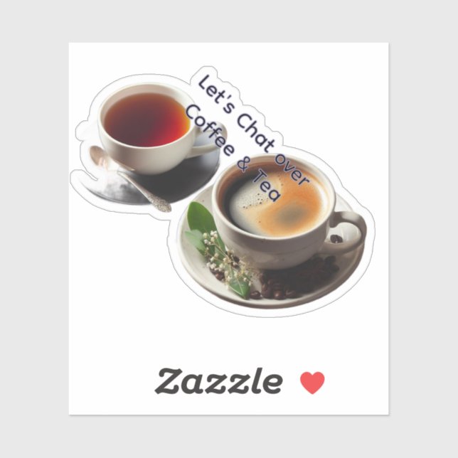 Sticker Café & Thé (Feuille)