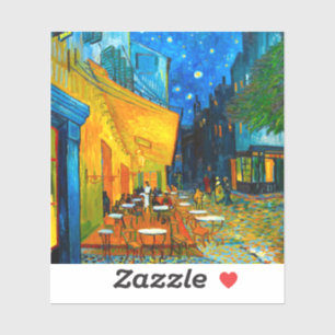 Sticker Café Van Gogh Terrasse en soirée
