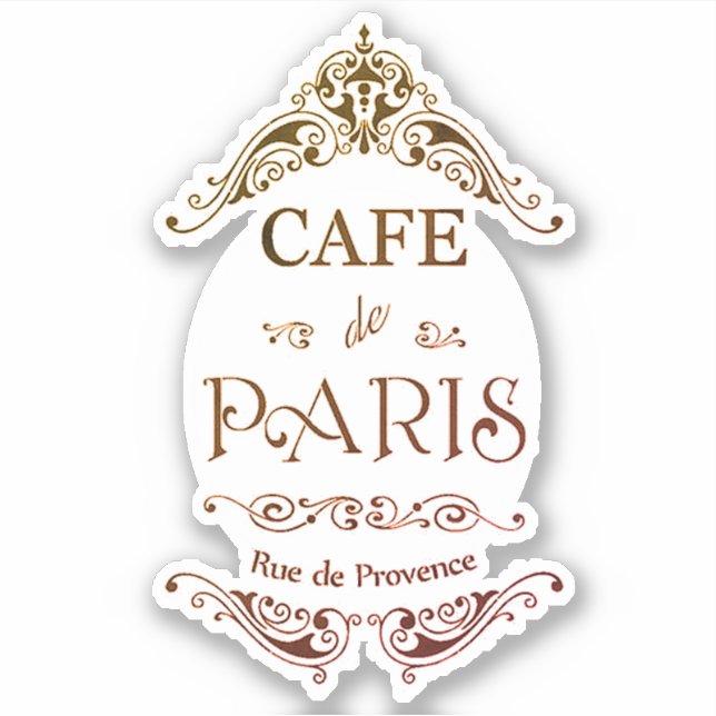 Sticker café vintage paris (Devant)