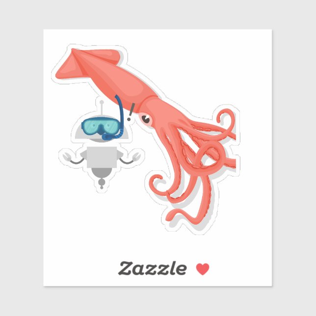 Sticker Calamar (Feuille)