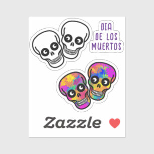 Sticker Calavera Couple Dia De Los Muertos