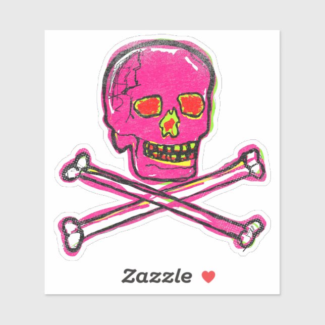 Sticker Calavera Crâne Dia de los Muertos NFT Art (Feuille)