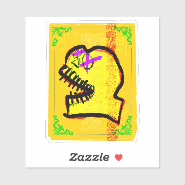 Sticker Calavera Skull Day of the Dead NFT Art (Feuille)