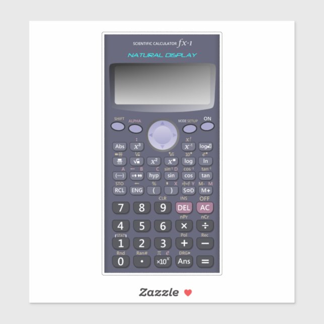 Sticker Calculatrice scientifique (Feuille)