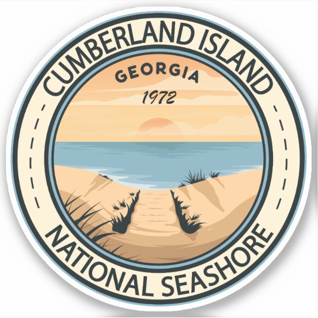 Sticker Cale nationale de l'île Cumberland Bade de Géorgie (Devant)