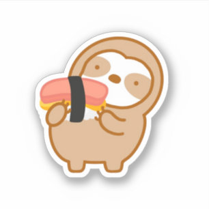 Sticker Cale Spam Musubi Sloth