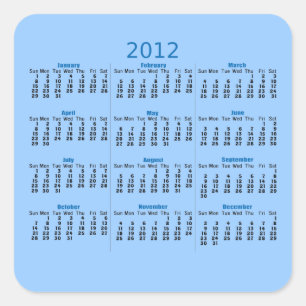 Sticker Calendrier 2012