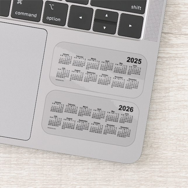 Sticker Calendrier 2025 Transparent 2026 par Janz (Détail)