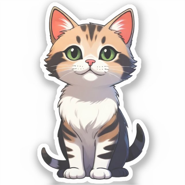 Sticker Calico Cutie : Un sourire Puré (Recto)