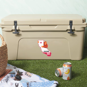 Sticker California Bigfoot Country State Map